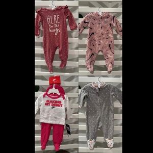 3M *Sleepy Bundle* 4 Zippered Foot Onesies *